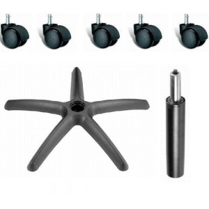 Set - baza stea , cilindru cu gaz si role scaun ergonomic 